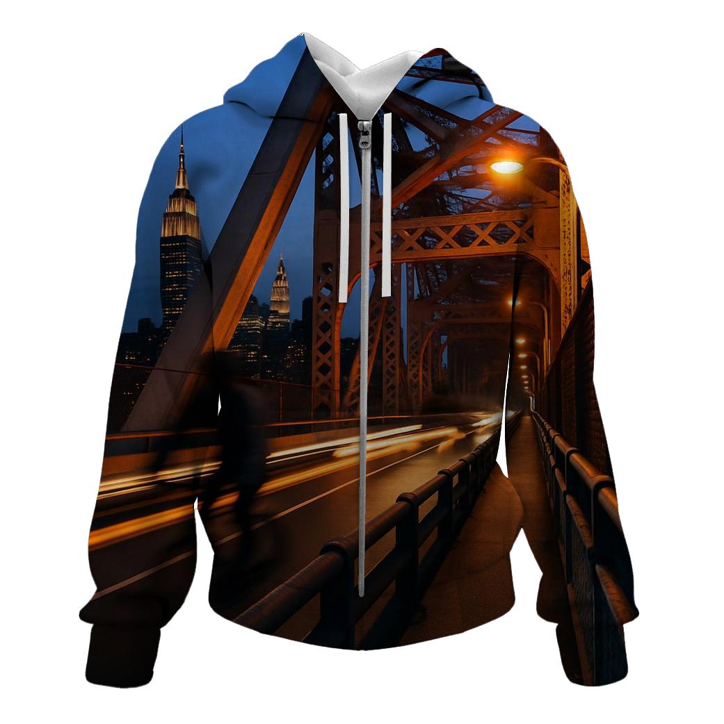 Queensboro Bridge Twilight Commute hoodie trends
