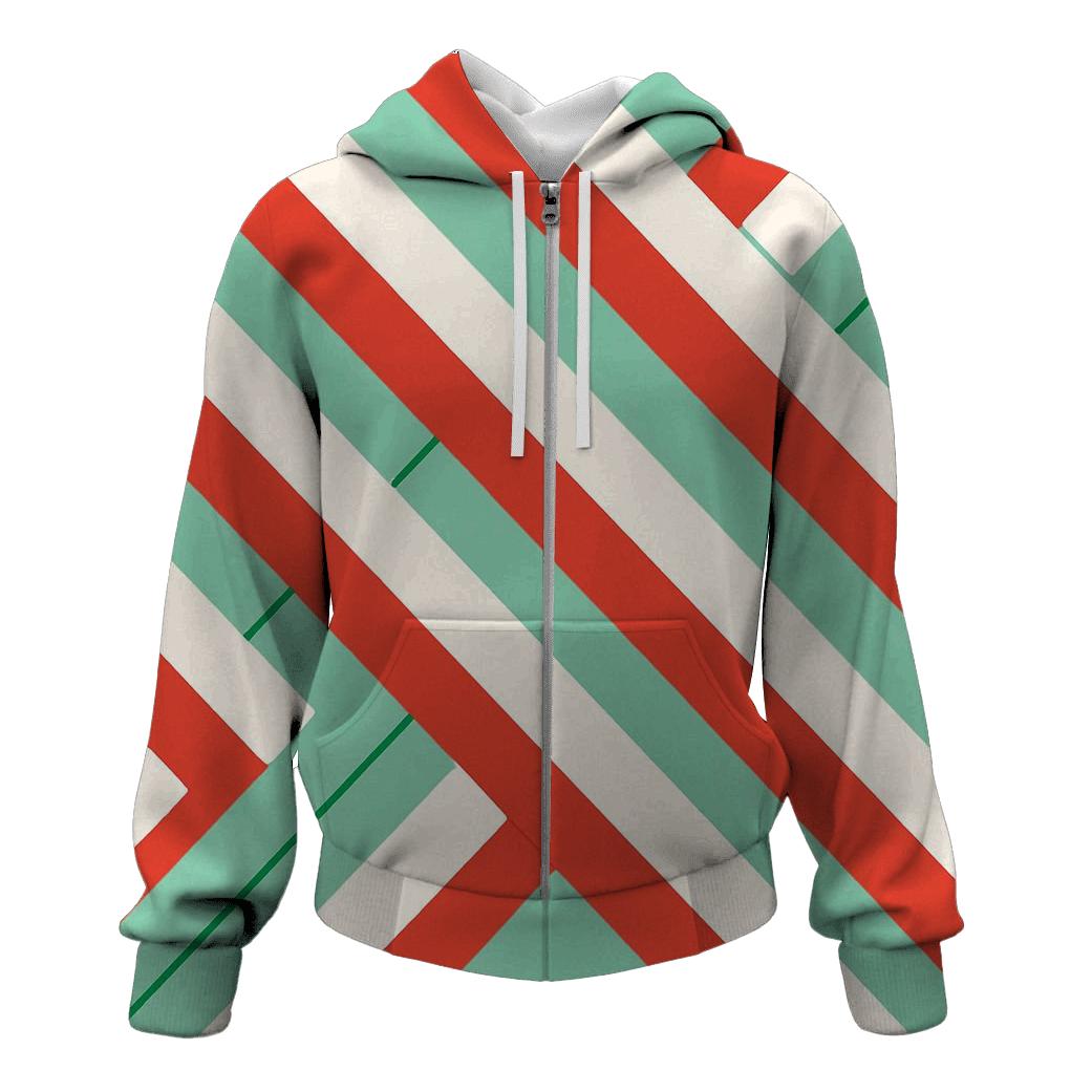 Candy Cane Rhythm Lines hoodie trends
