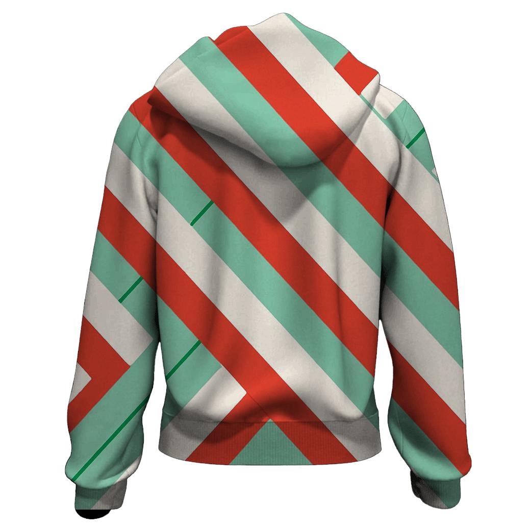 Candy Cane Rhythm Lines hoodie trends
