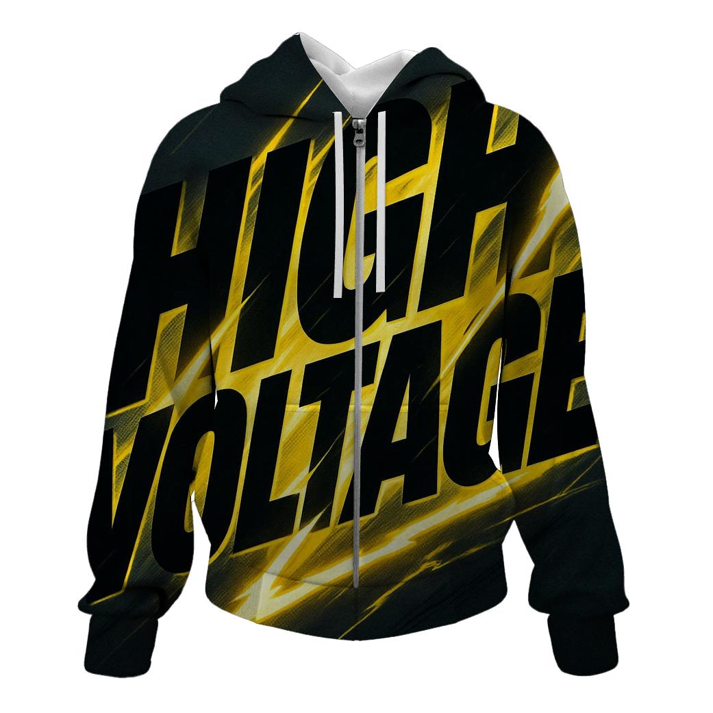 Kinetic Typographic Thunder zip-up hoodies