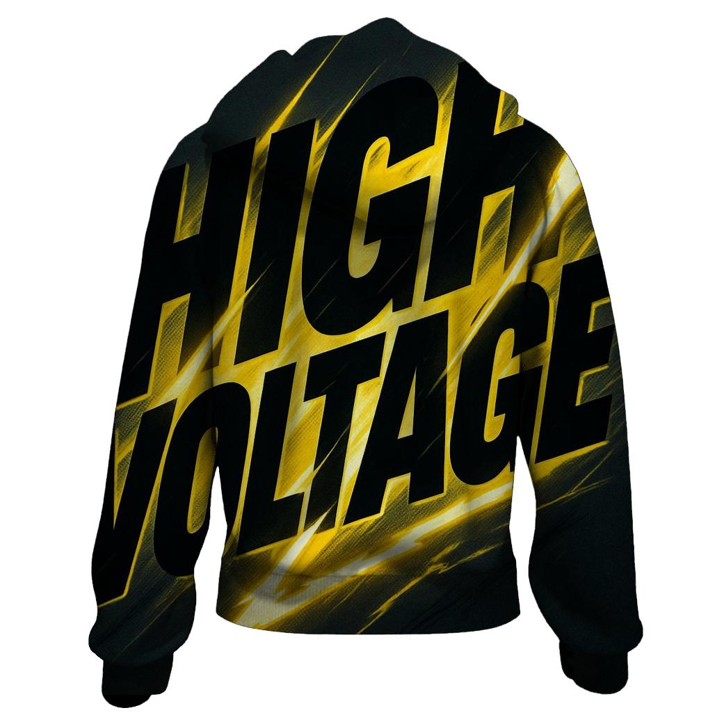 Kinetic Typographic Thunder zip-up hoodies