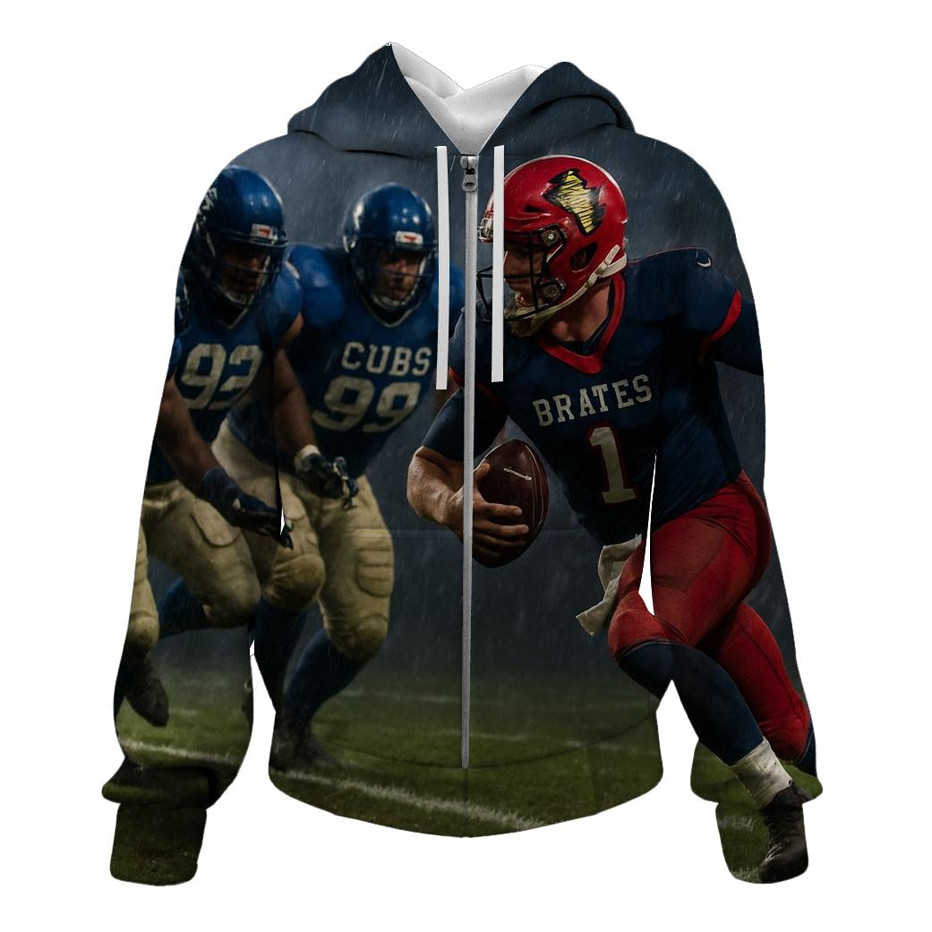 Braves Blitz Versus Bear Wall embroidered hoodies