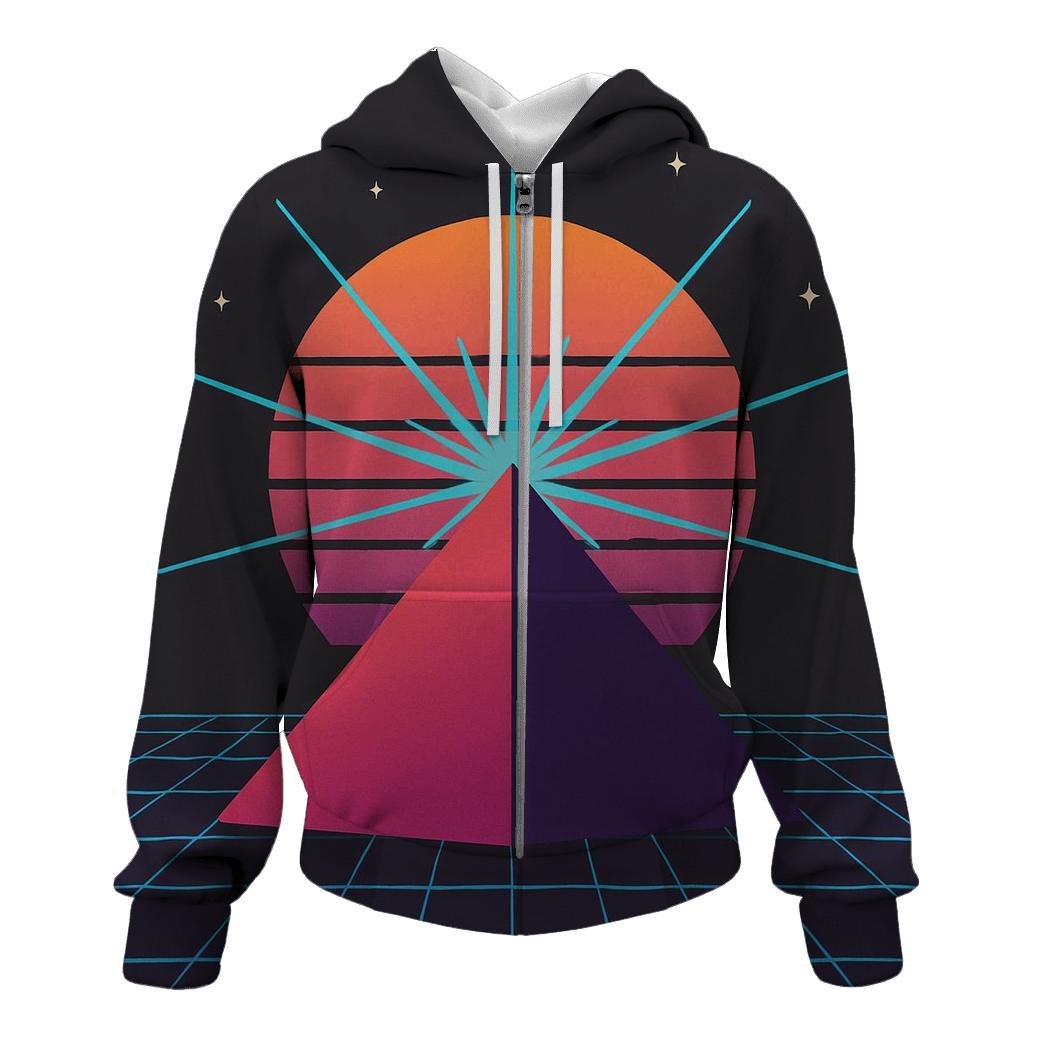 Laser Pyramid Horizon pullover hoodies