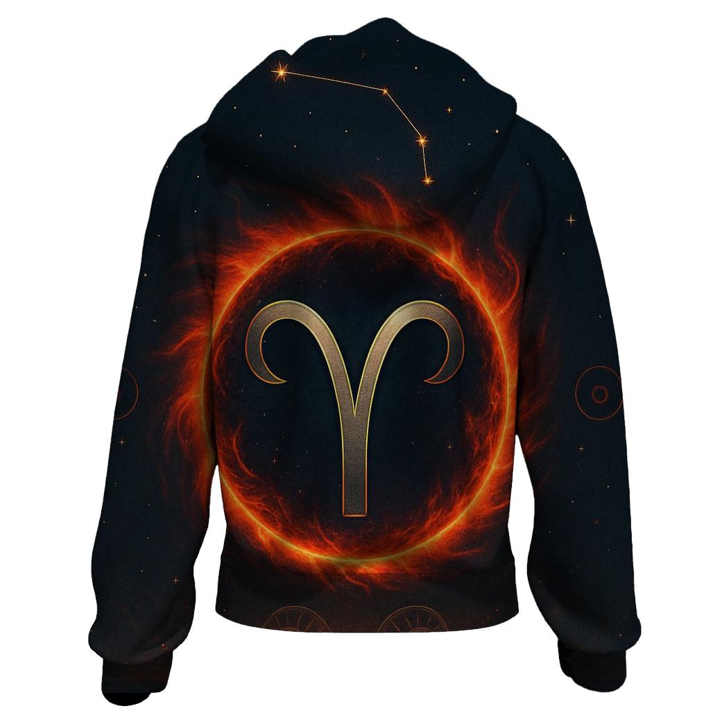 Celestial Aries Fire Gate heavyweight hoodies