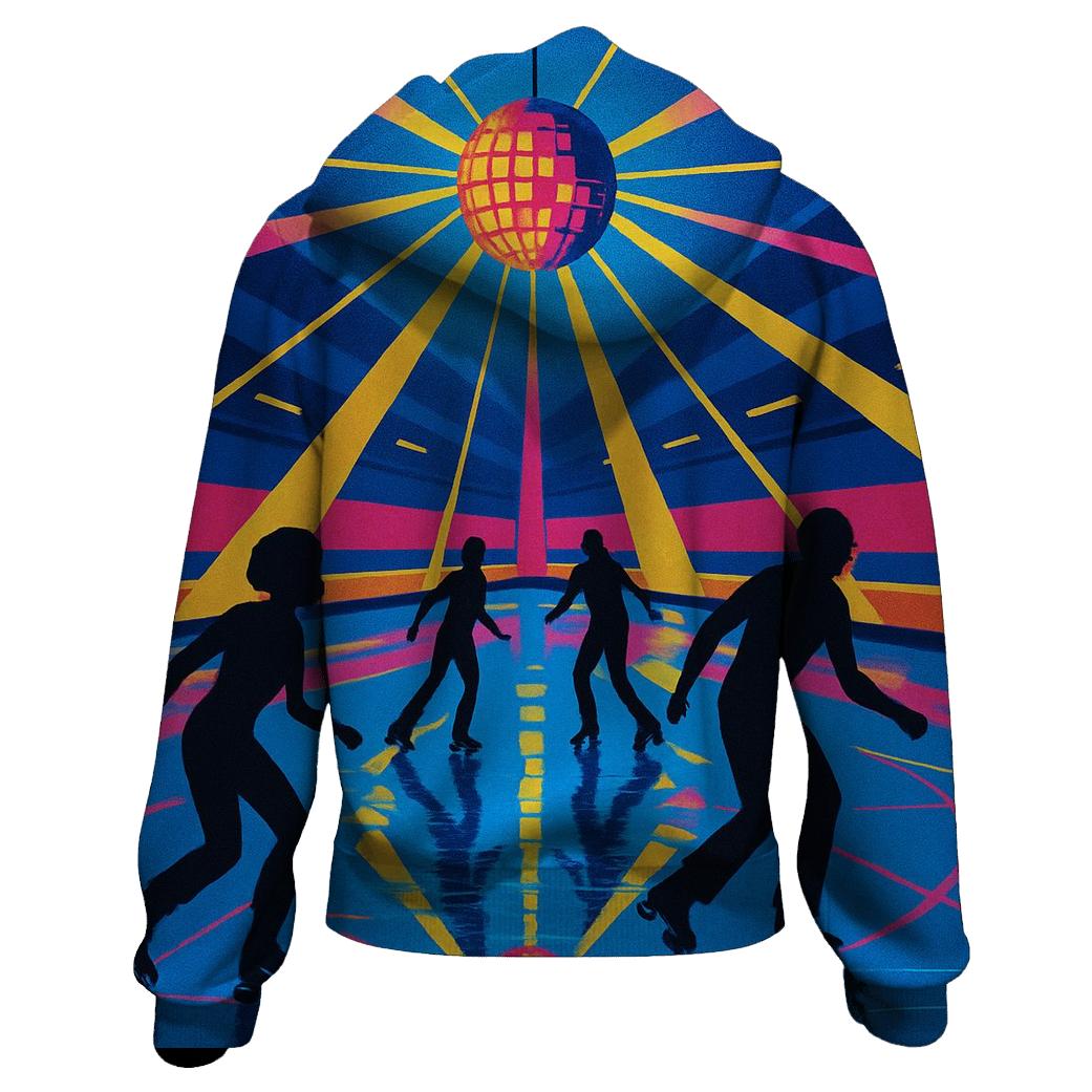 Disco Roller Rink Night custom hoodies