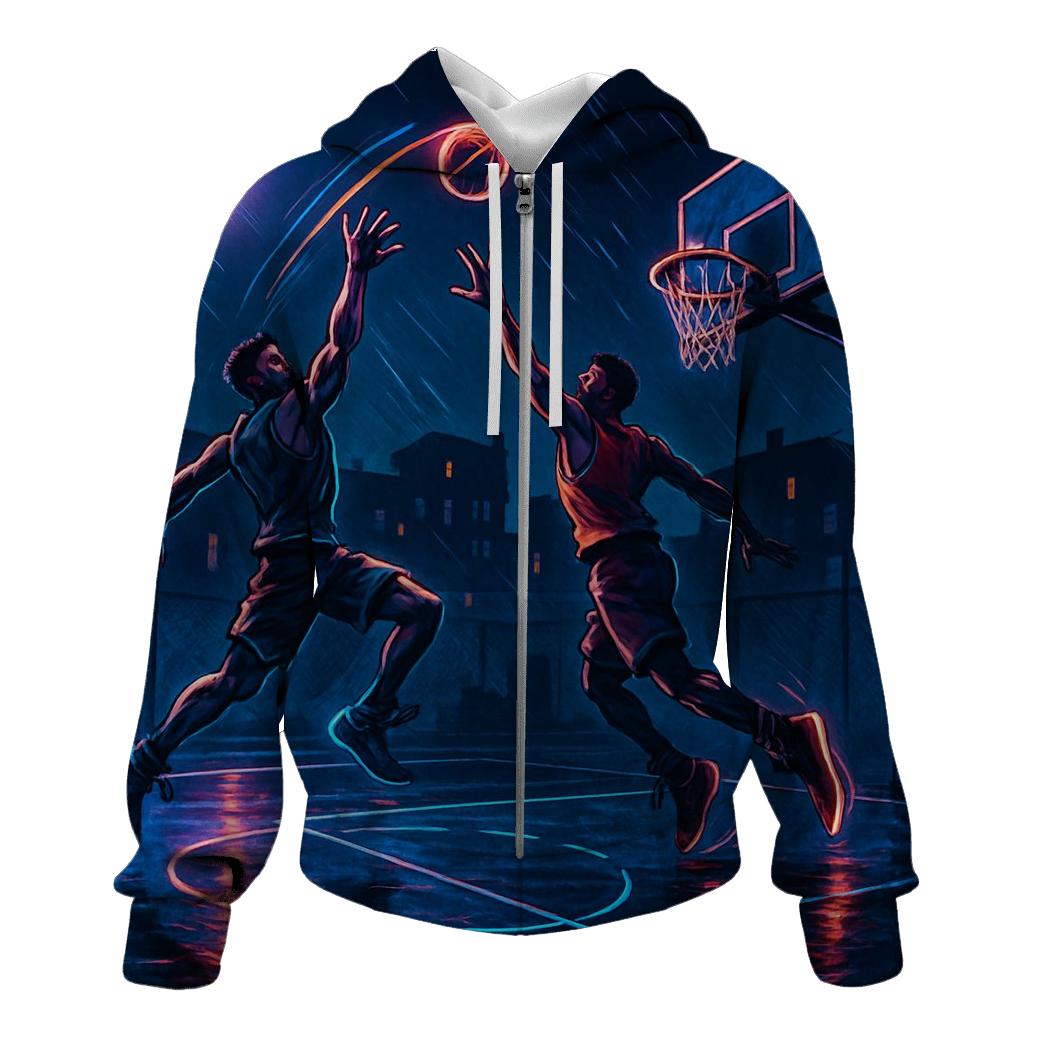 Midnight Street Basketball Clash zip-up hoodies
