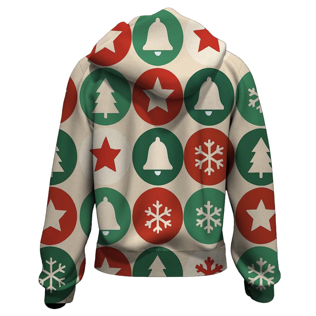Evergreen Ornament Mosaic custom hoodies