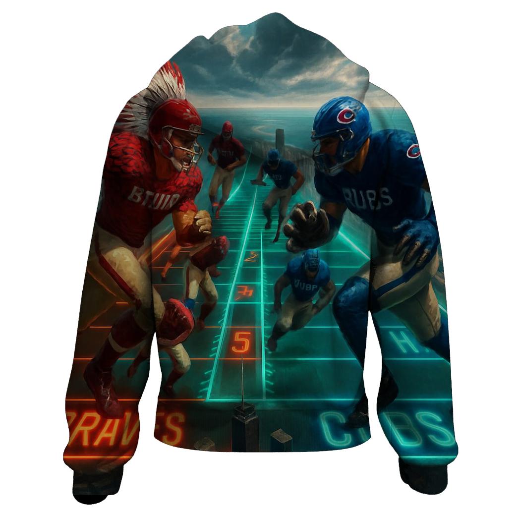 Skyline Showdown Braves At Soldier Den embroidered hoodies