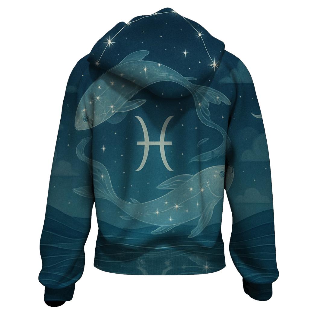 Pisces Tidal Dream Constellation pullover hoodies