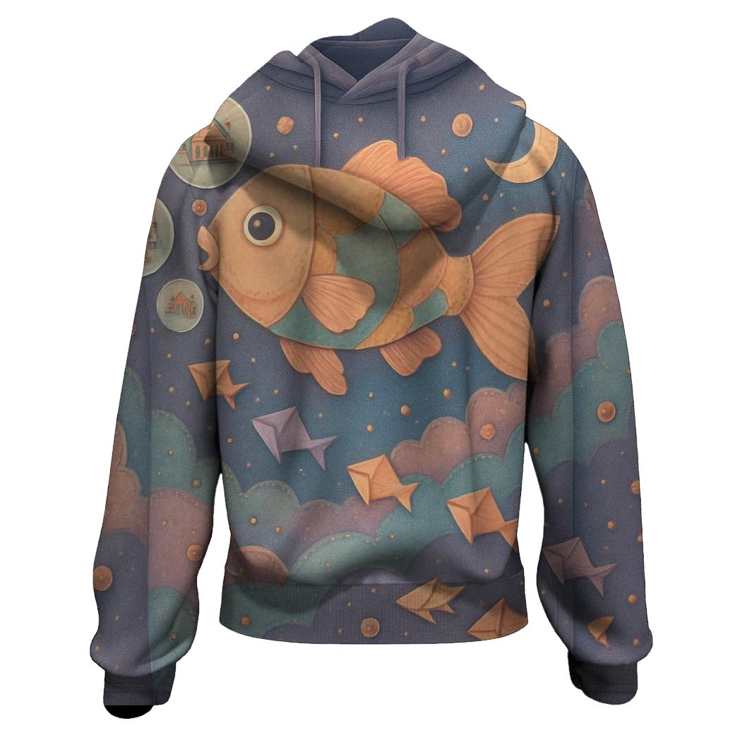 Patchwork Galaxy Goldfish Parade lightweight hoodies