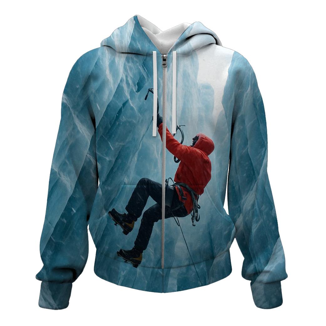 Arctic Ice Climbing Ascent embroidered hoodies