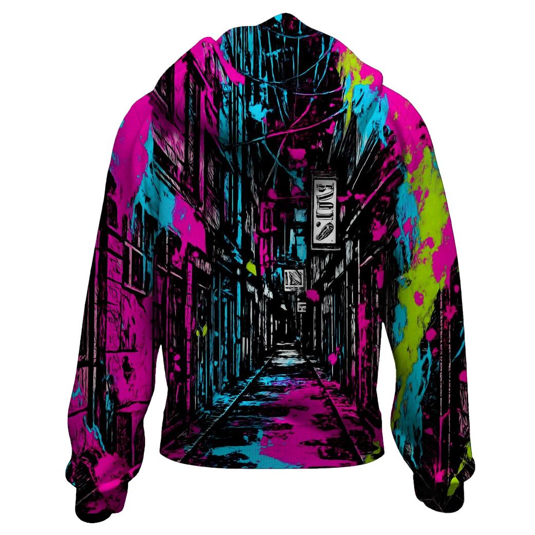 Neon Alley Ink Splash premium hoodies