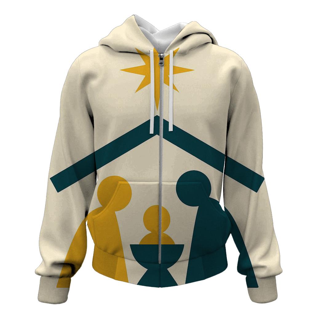 Minimal Nativity Silhouettes pullover hoodies
