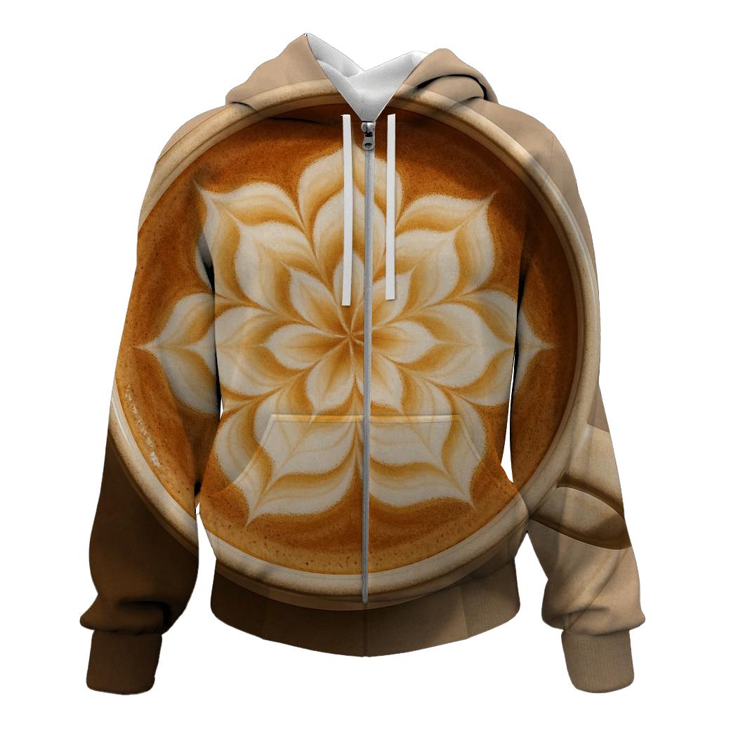 Latte Bloom Petals hoodie trends