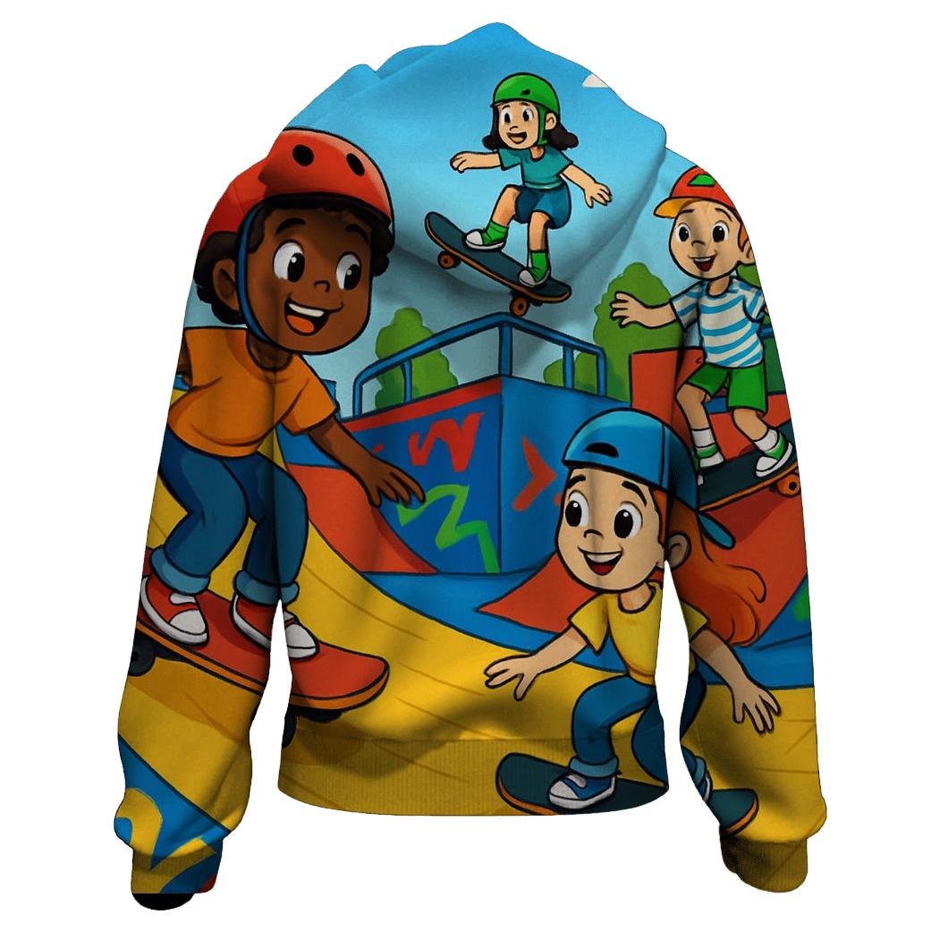 Kids Park Skateboard Jam graphic hoodies
