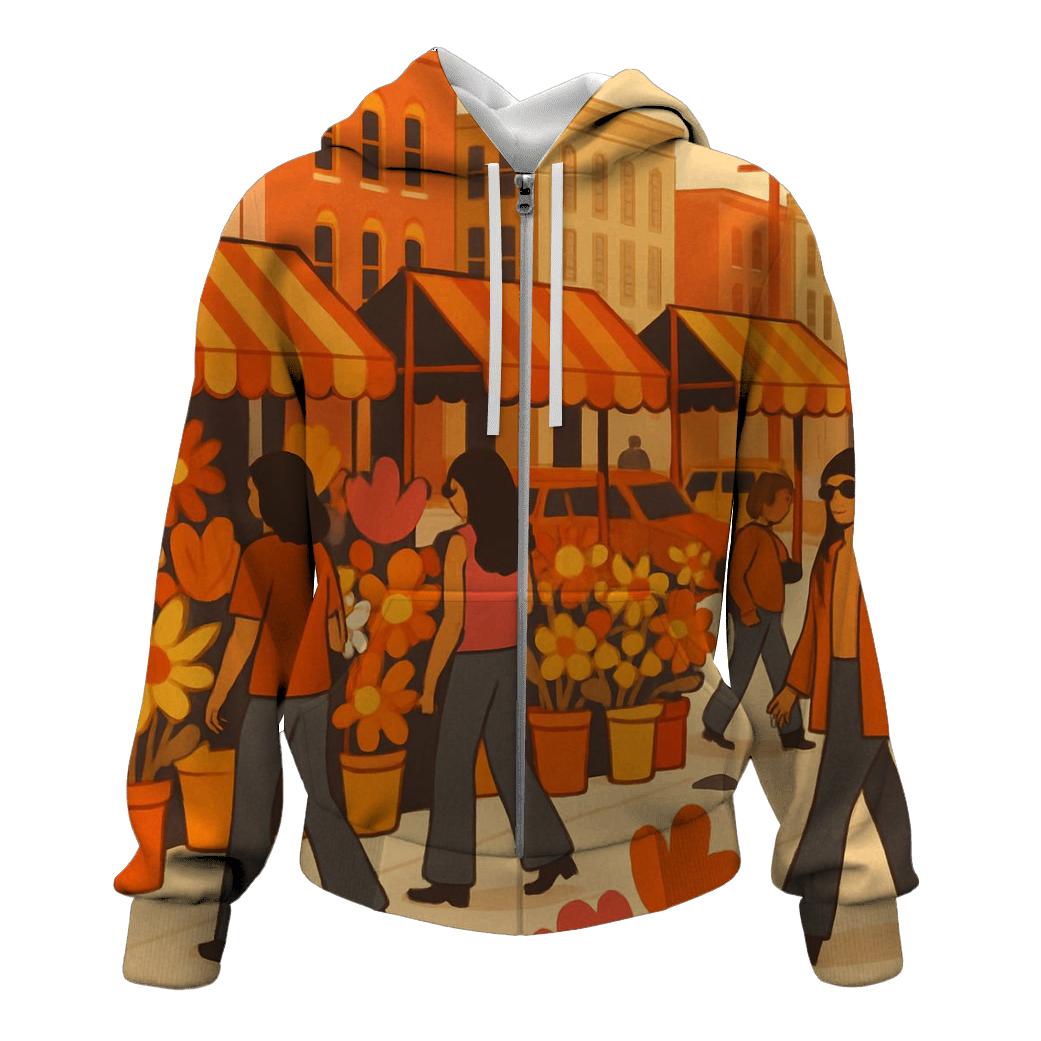 Funky Flower Market Stroll hoodies fashion