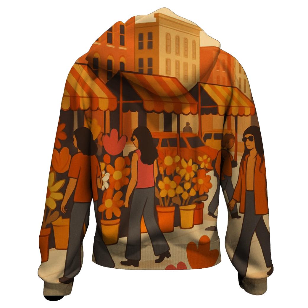 Funky Flower Market Stroll hoodies fashion