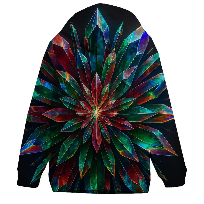 Prismatic Crystal Bloom lightweight hoodies