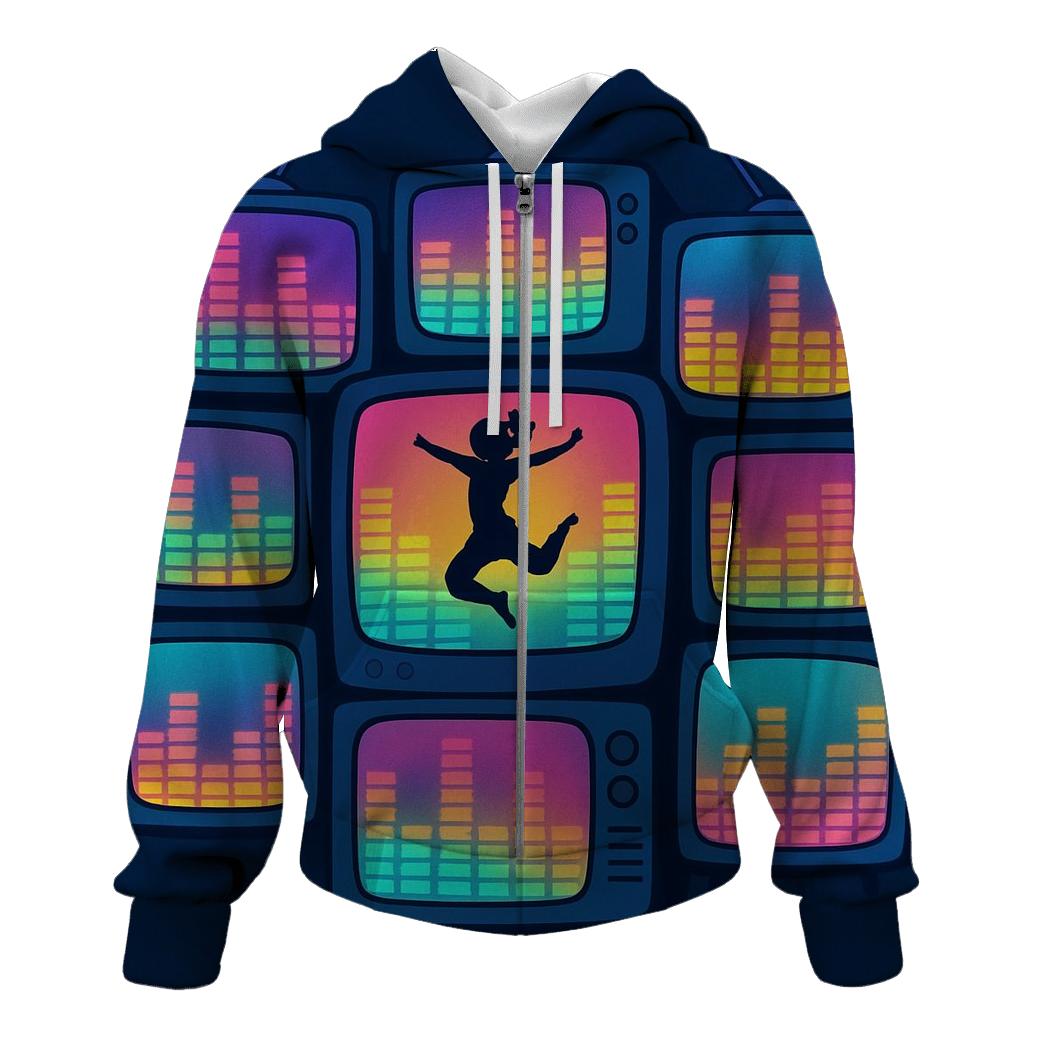Retro TV Dance Spectrum designer hoodies