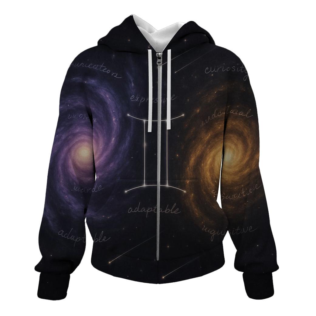 Gemini Dual Galaxy Mirror hoodie trends