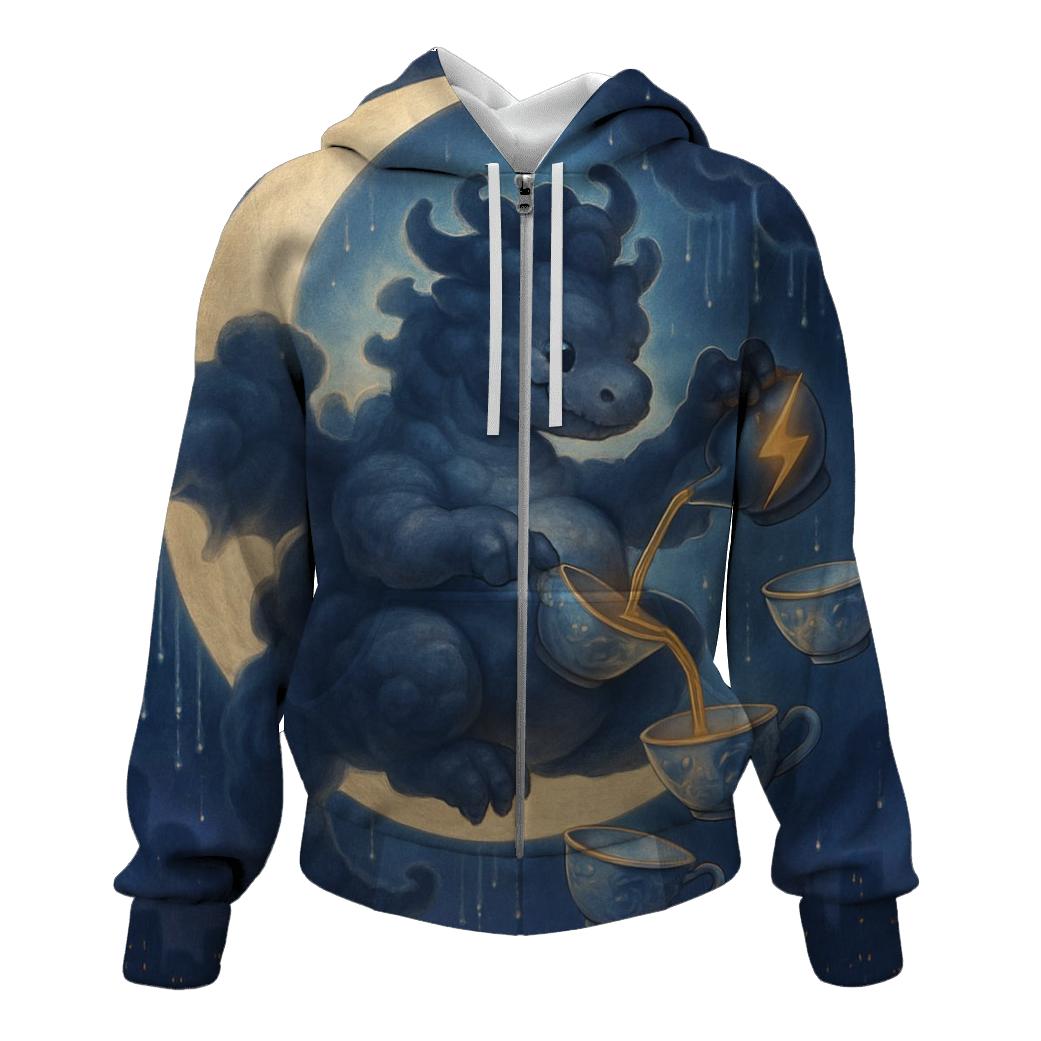Tea Time Thunder Dragon lightweight hoodies
