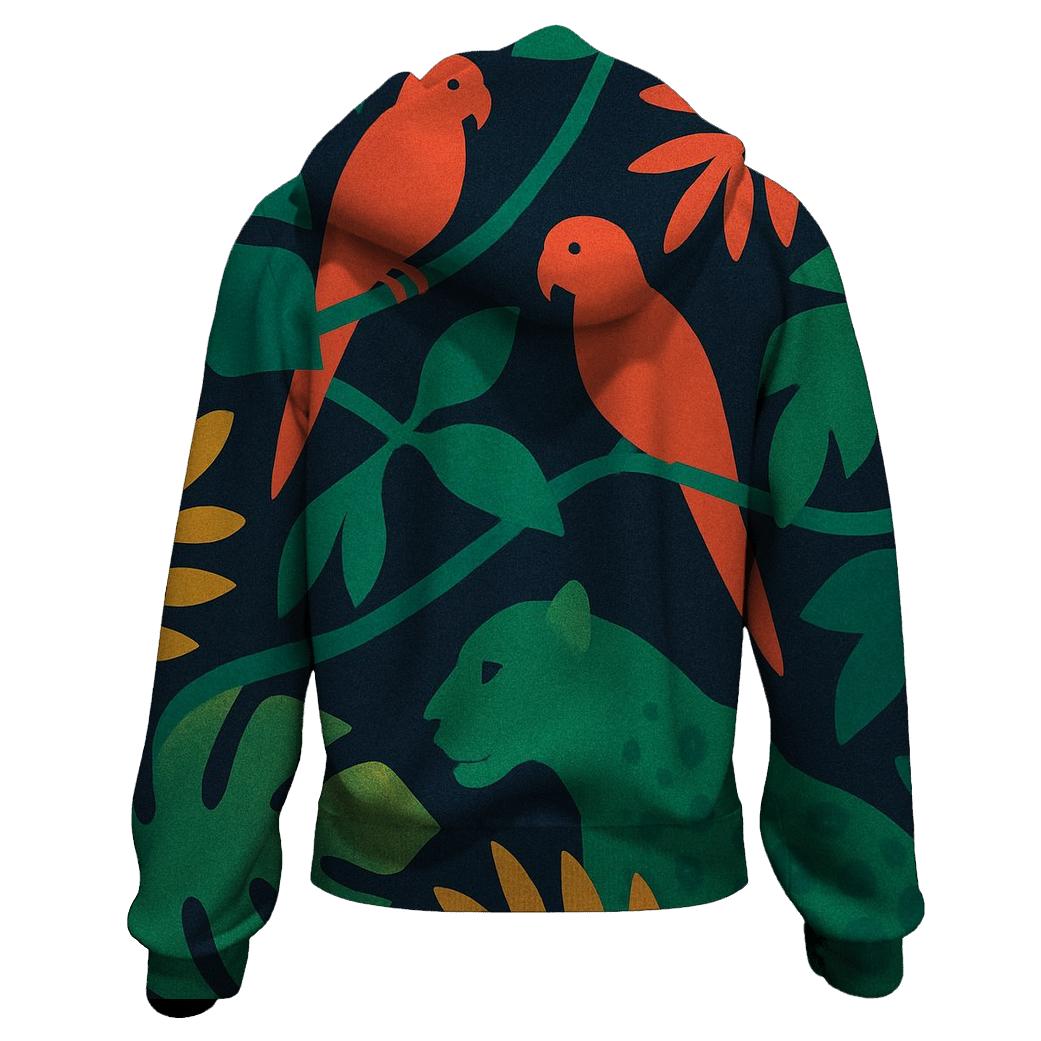 Chromatic Jungle Silhouettes pullover hoodies