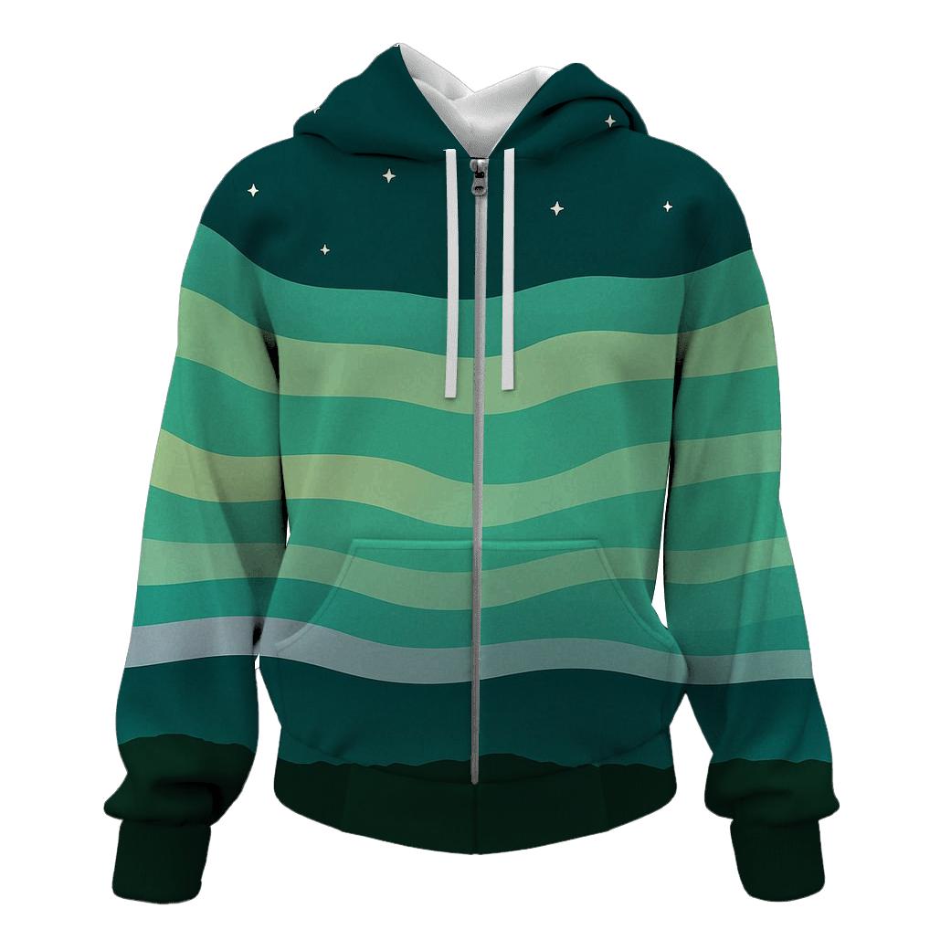 Aurora Horizon Banding designer hoodies