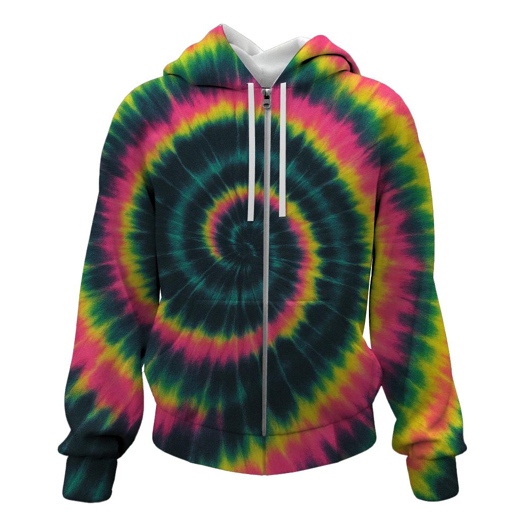 Neon Overdye Spiral Galaxy heavyweight hoodies