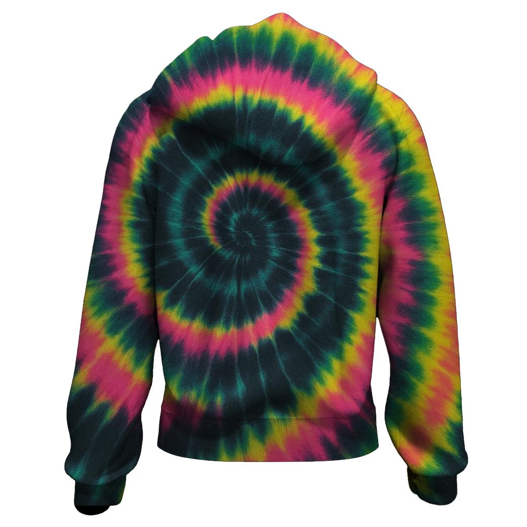 Neon Overdye Spiral Galaxy heavyweight hoodies