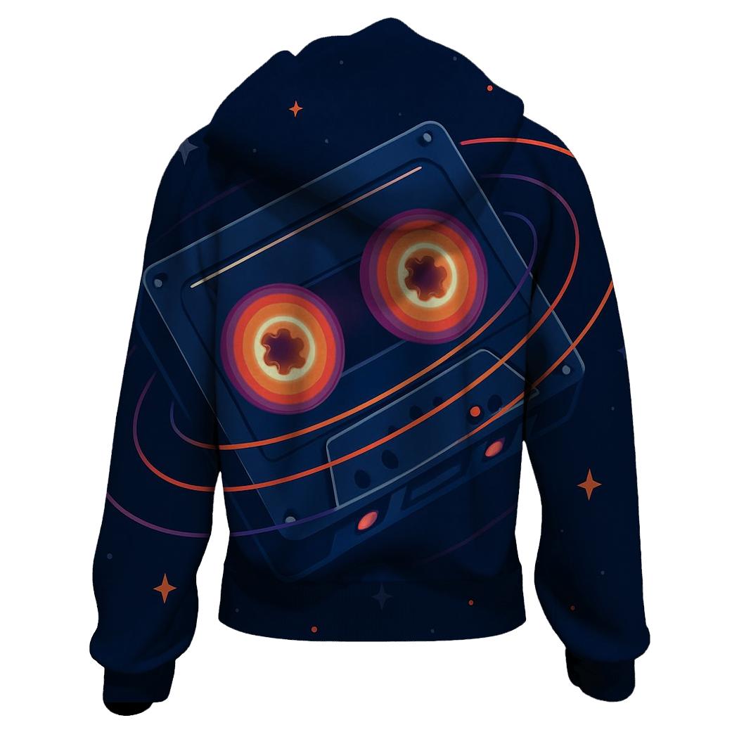 Retro Orbit Cassette printed hoodies