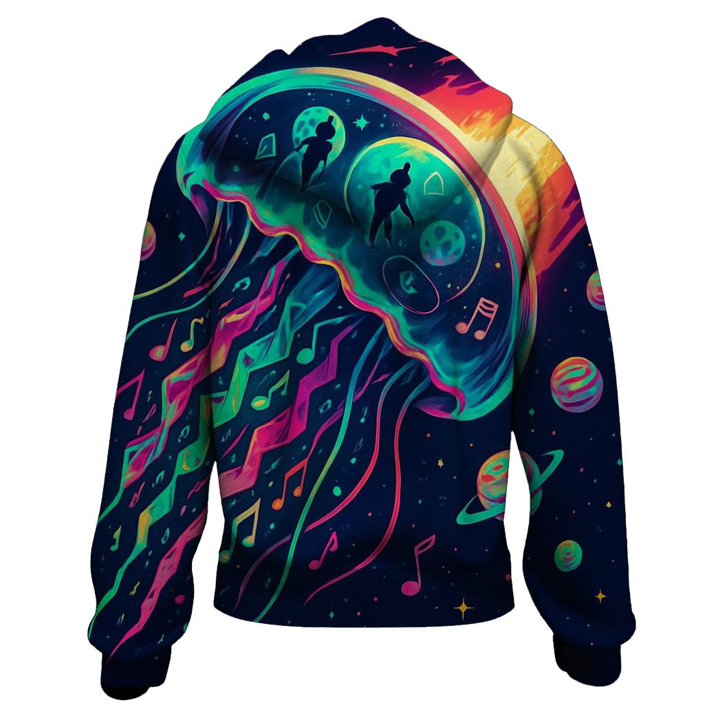 Neon Kaleidoscope Jelly Comet pullover hoodies