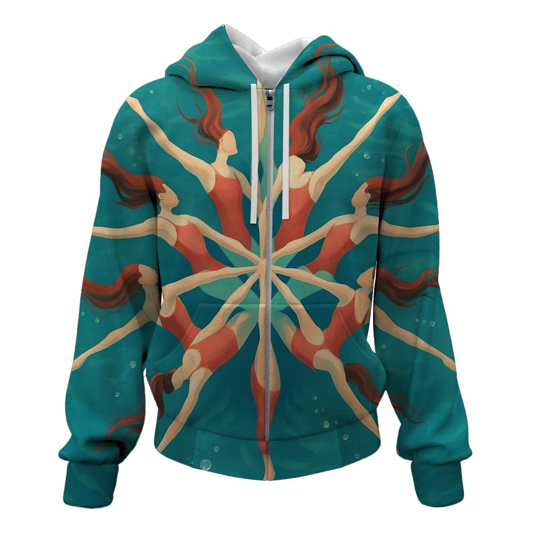 Underwater Synchronized Swimming Bloom hoodies fashion