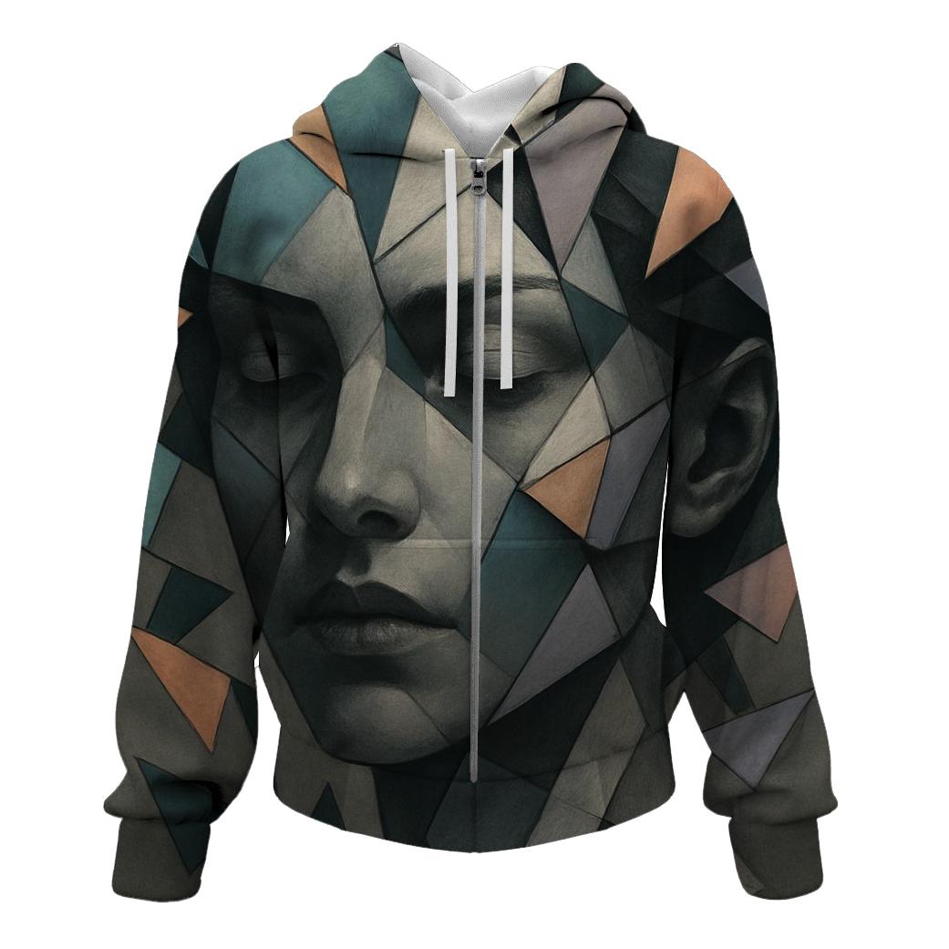 Fractured Mirror Portrait hoodies fashion