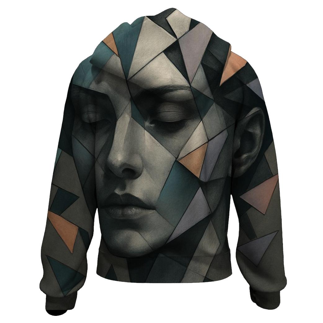 Fractured Mirror Portrait hoodies fashion