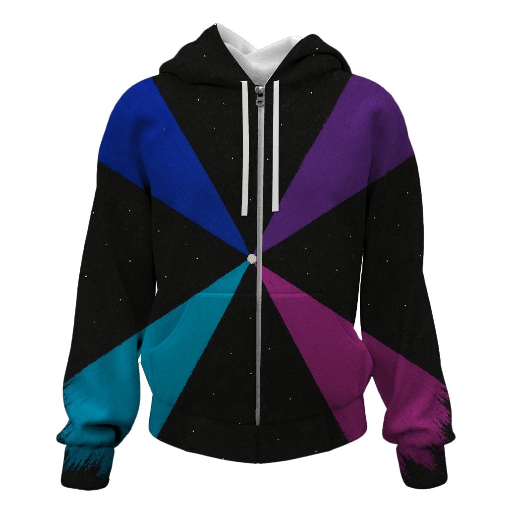 Pulsar Beam Fan Array embroidered hoodies
