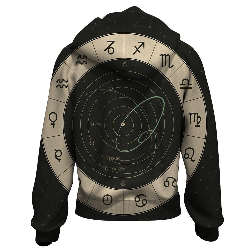 Zodiac Retrograde Orbit Diagram heavyweight hoodies