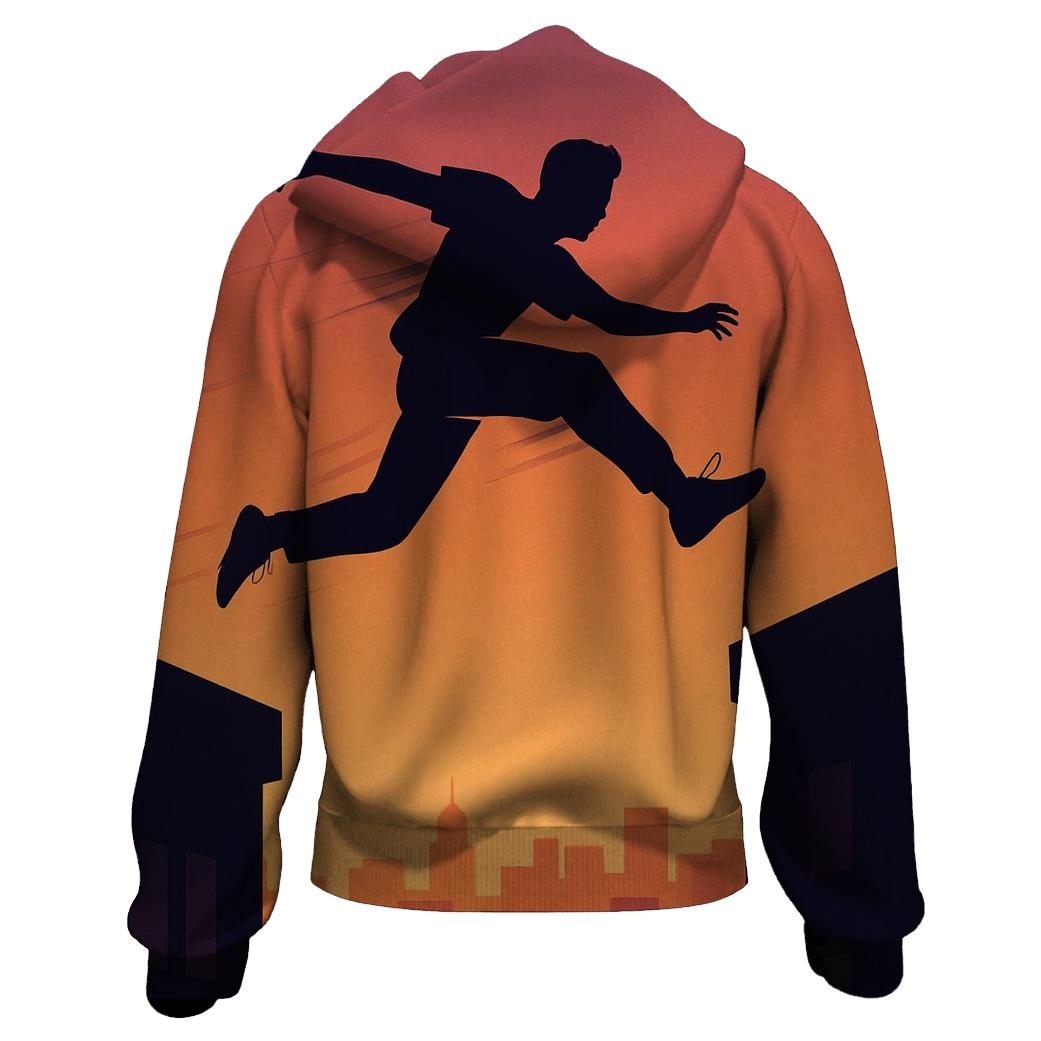 Urban Parkour Skyline Leap hoodie designs
