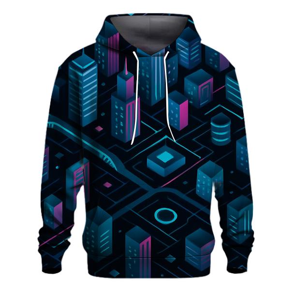 Prismatic City Grid graphic hoodies