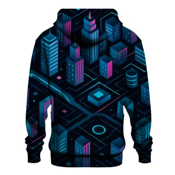 Prismatic City Grid graphic hoodies