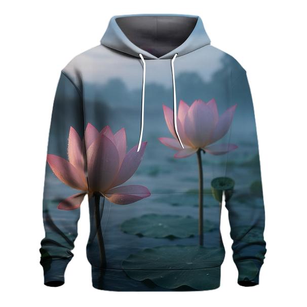 Lotus Pond At Monsoon Dawn custom hoodies