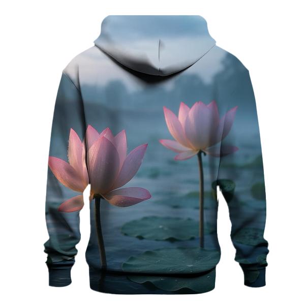 Lotus Pond At Monsoon Dawn custom hoodies