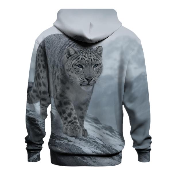 Snow Leopard On Wind Carved Ridge hoodie designs