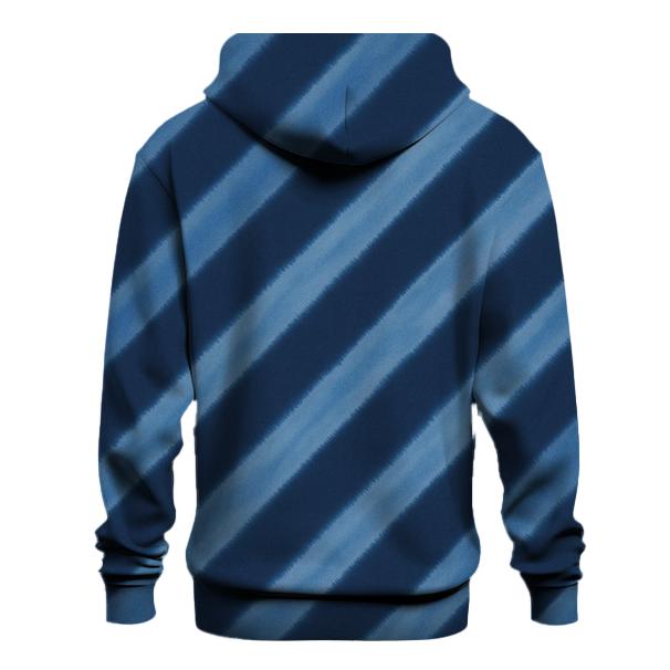 Indigo Arashi Diagonal River embroidered hoodies