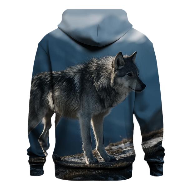 Alpine Wolf On Wind Carved Ridge hoodie trends
