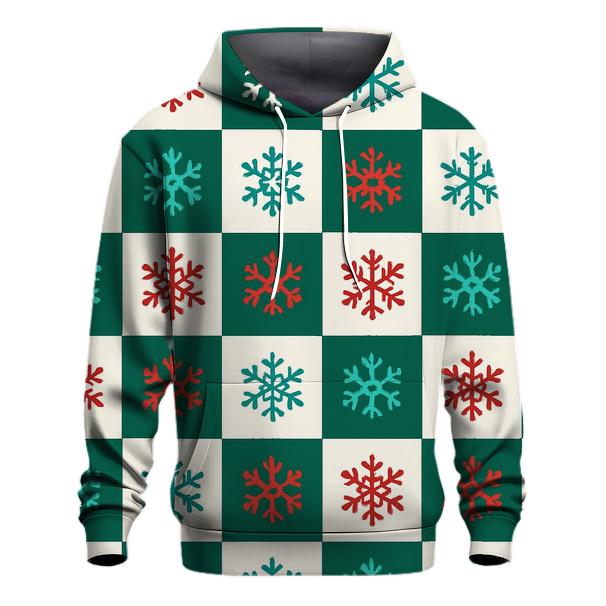 Snowflake Harmony Grid lightweight hoodies