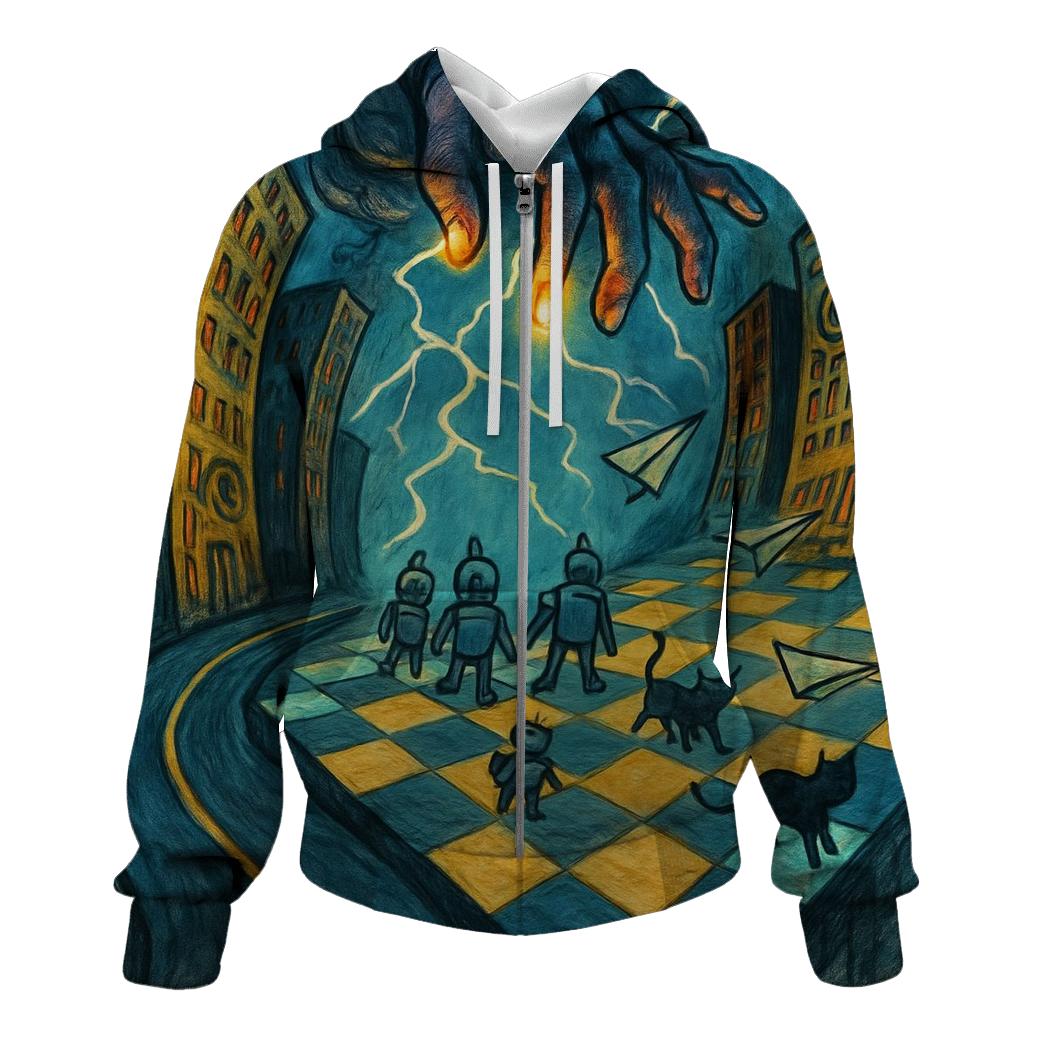 Stormy Chessboard Street Parade lightweight hoodies