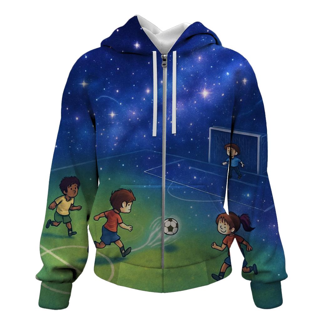 Youth Soccer Galaxy Field premium hoodies