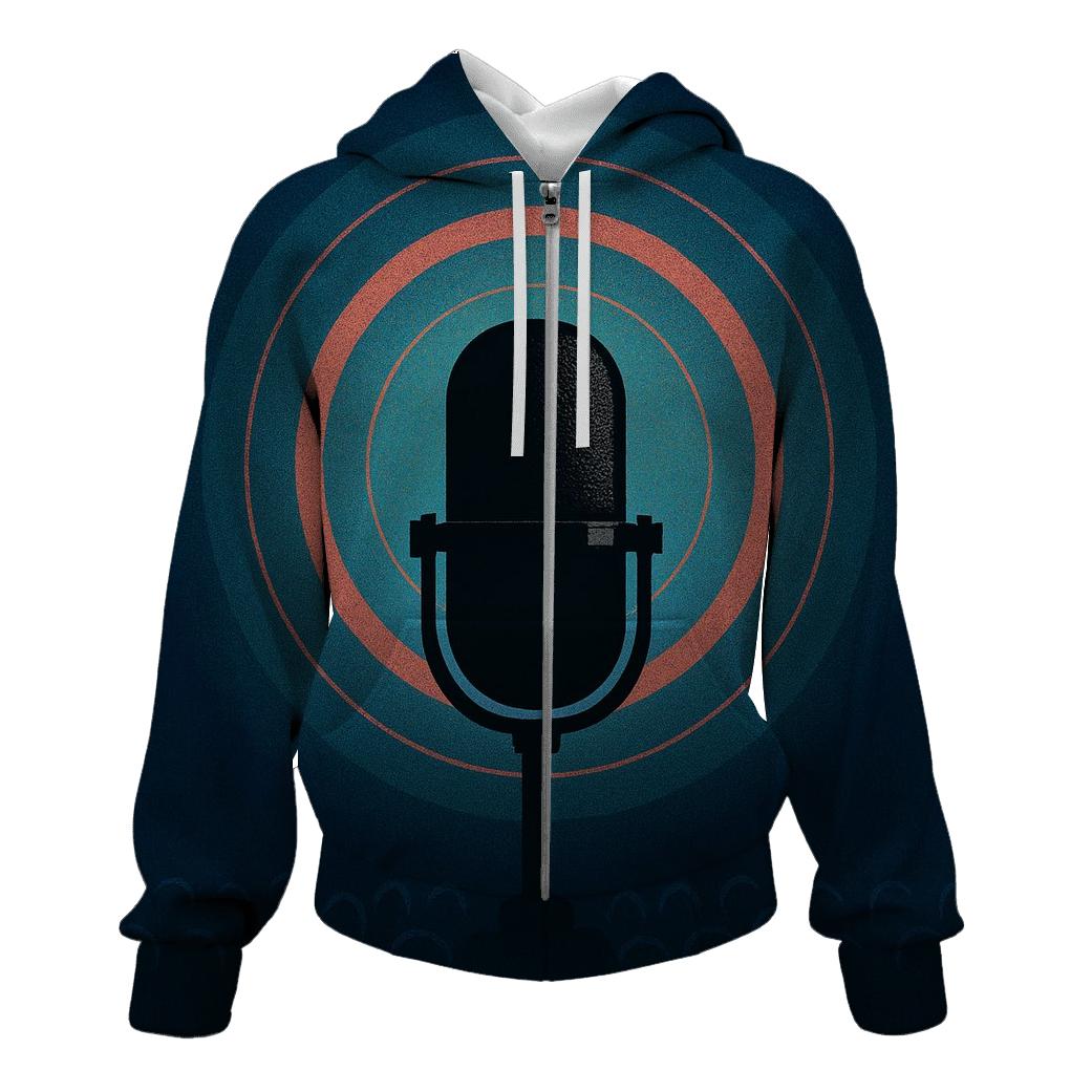 Midnight Microphone Halo pullover hoodies