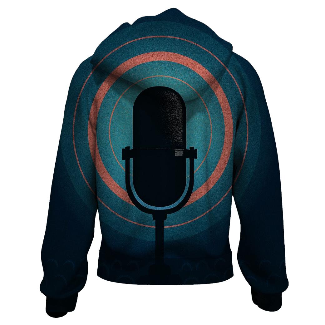Midnight Microphone Halo pullover hoodies