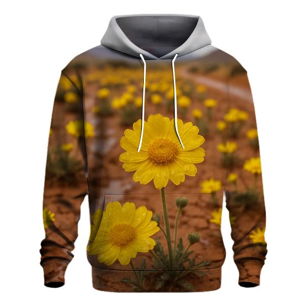 Desert Marigolds After Rare Rain pullover hoodies